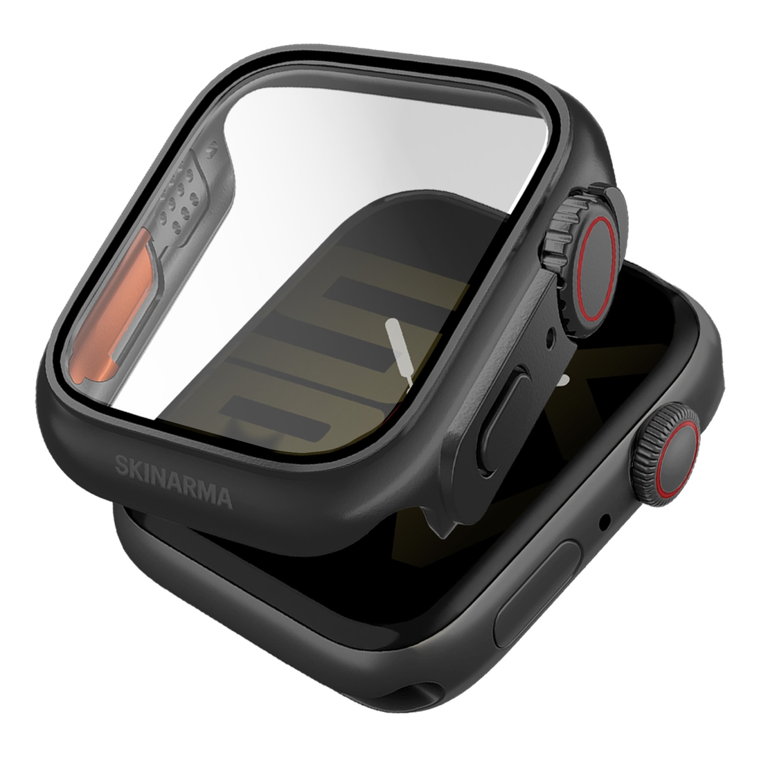 Skinarma Gado Pro Apple Watch 9H Glass Shield With Digital Crown Protection 46Mm - Black