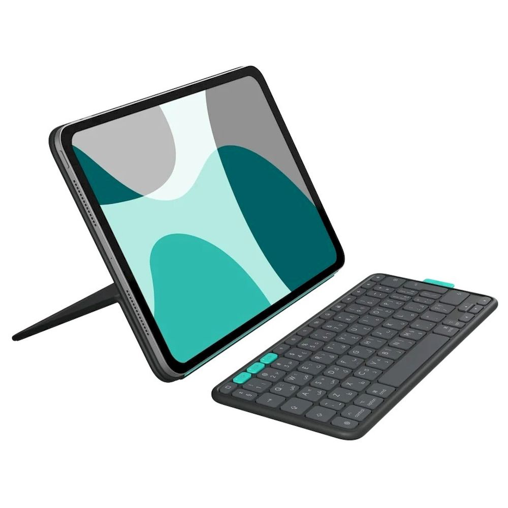Logitech Flip Folio Keyboard Cover For iPad Pro 11-Inch (M4) iPad Air 11-Inch (M2 & M3) iPad Air (5th Gen) - Graphite (English/Arabic)