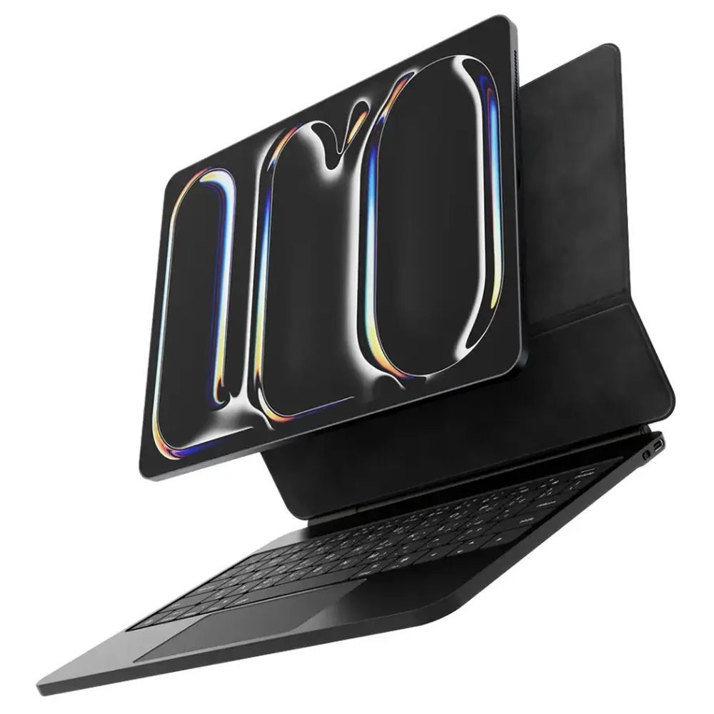 Powerology Smartcase Pro+ Wireless Keyboard Case Designed for iPad Pro 13 (M4) - Black