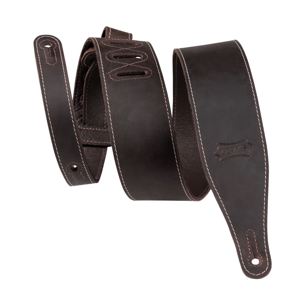 Levy's M17BASDBR Guitar Strap Like Butter Series - Dark Brown