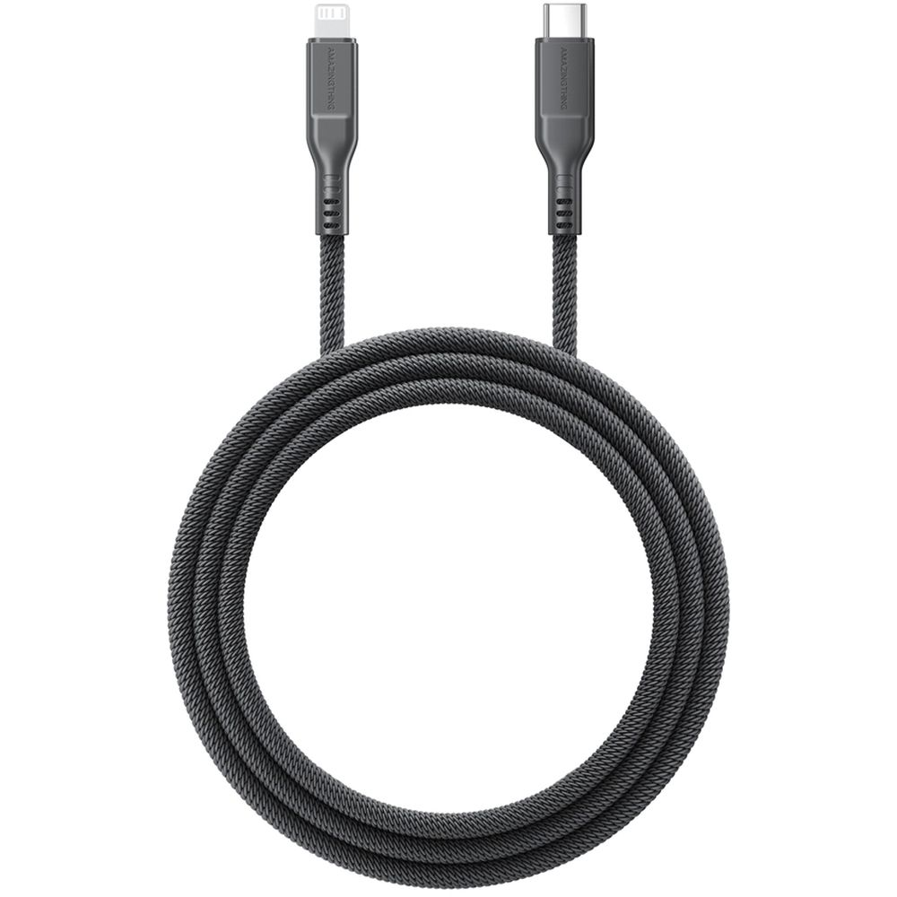 At Thunder Pro I 7X USB-C To Lightning 3.25A 70W 1.1M Cable - Black