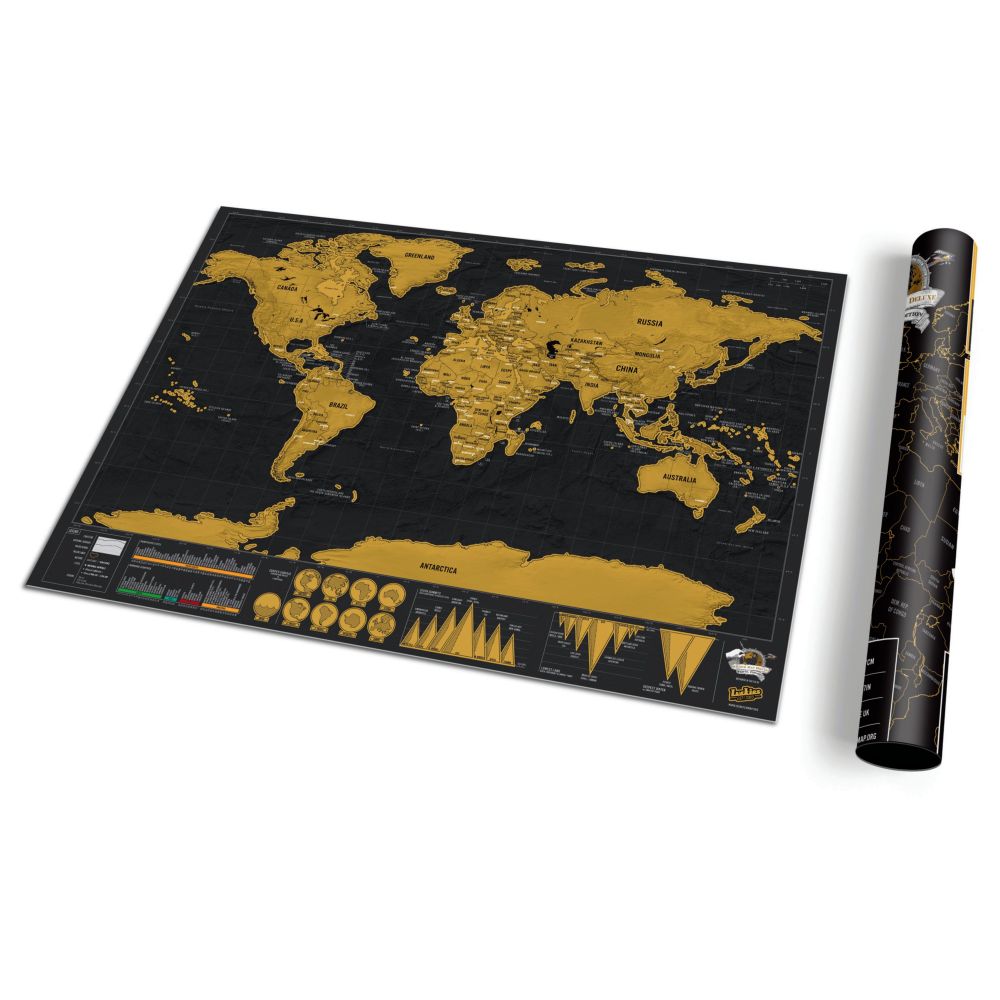 Suck UK Scratch Map Deluxe Edition
