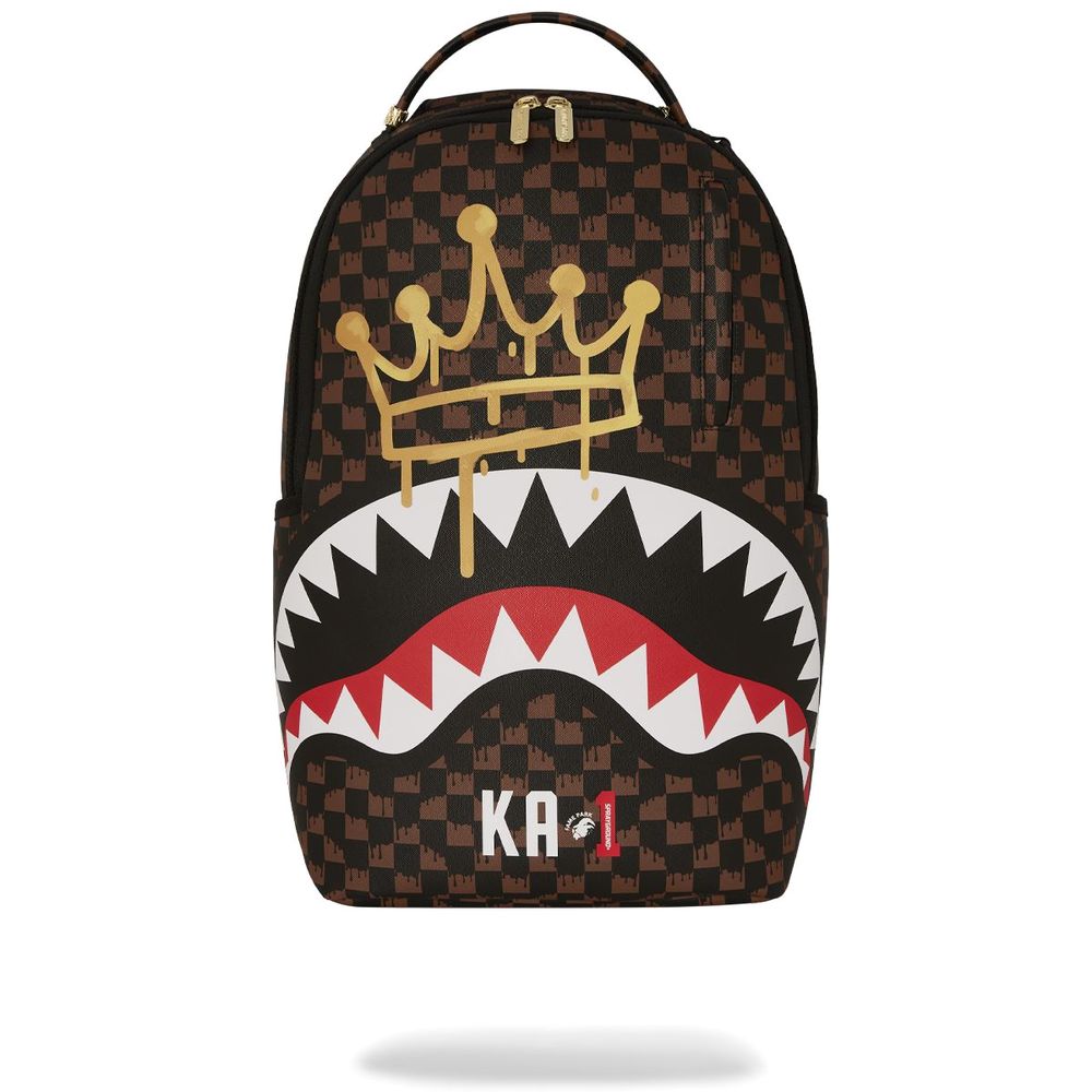 Sprayground Crown Drip Check X KA1 DLXSV Backpack Brown