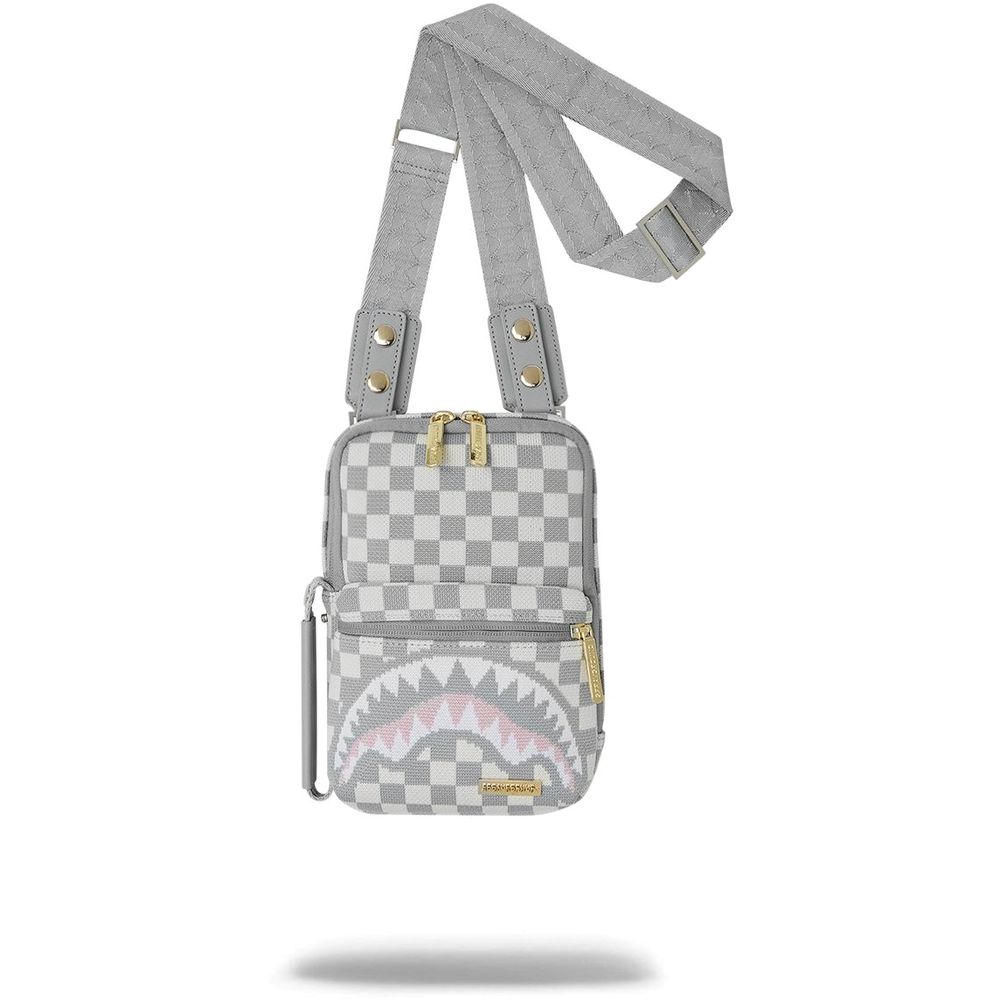 Sprayground Knit Sharks In Paris In Cream Og Sling Bag