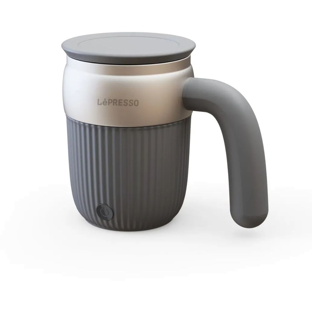 Lepresso Auto Magnetic Stirring Mug 450ml - Grey