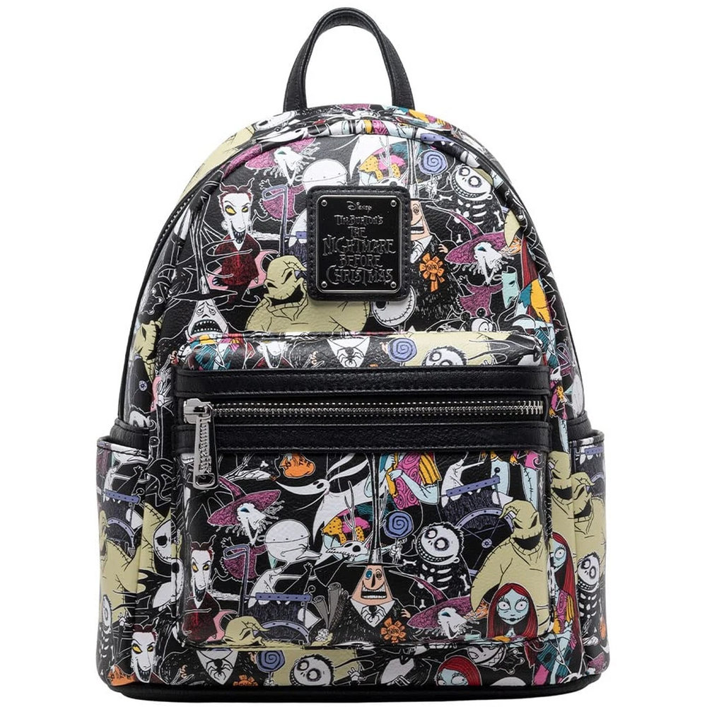 Loungefly Leather The Nightmare Before Christmas Alloverprint Mini Faux Leather Backpack