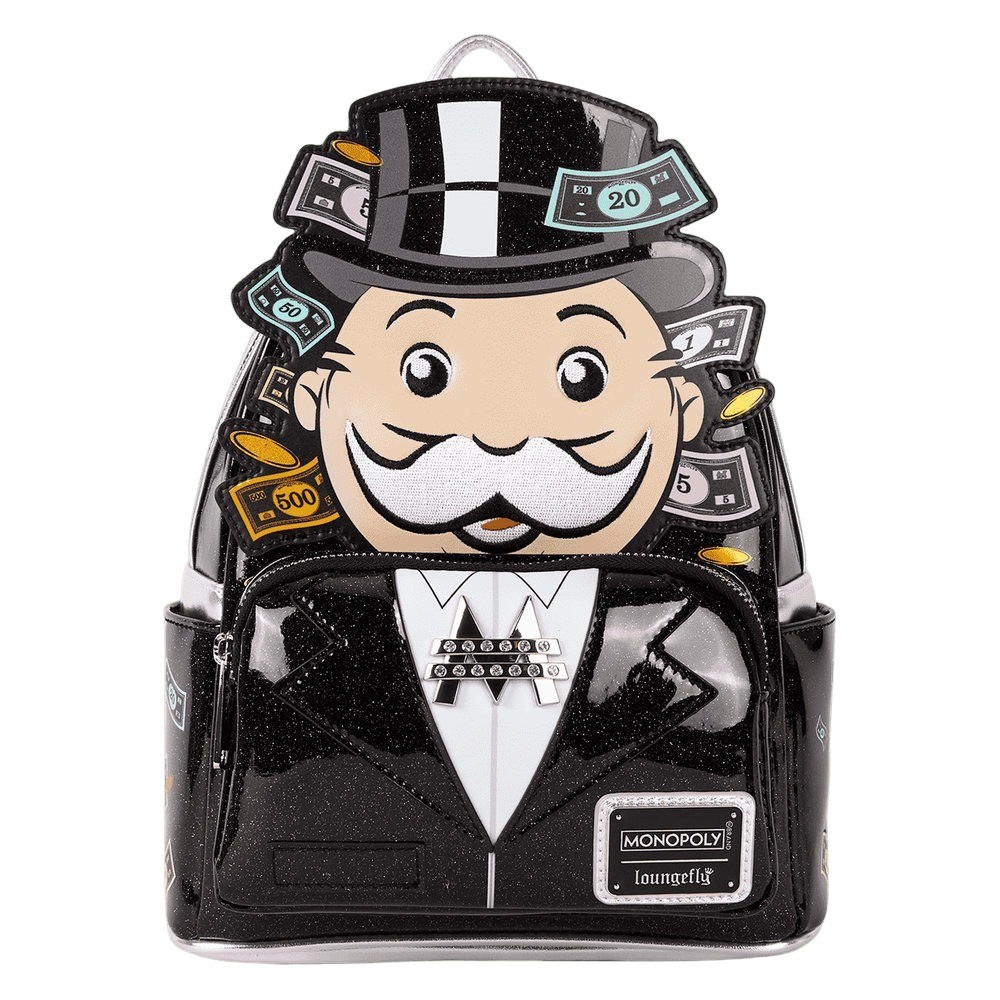 Loungefly Leather Hasbro Monopoly Pennybags Mini Backpack