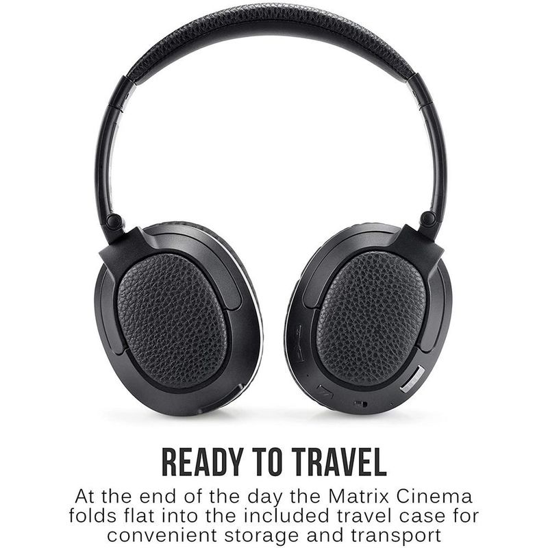 Mee Audio Matrix Cinema Low Latency Bt Wireless Headphones Inemaear Audio Enhancement Black