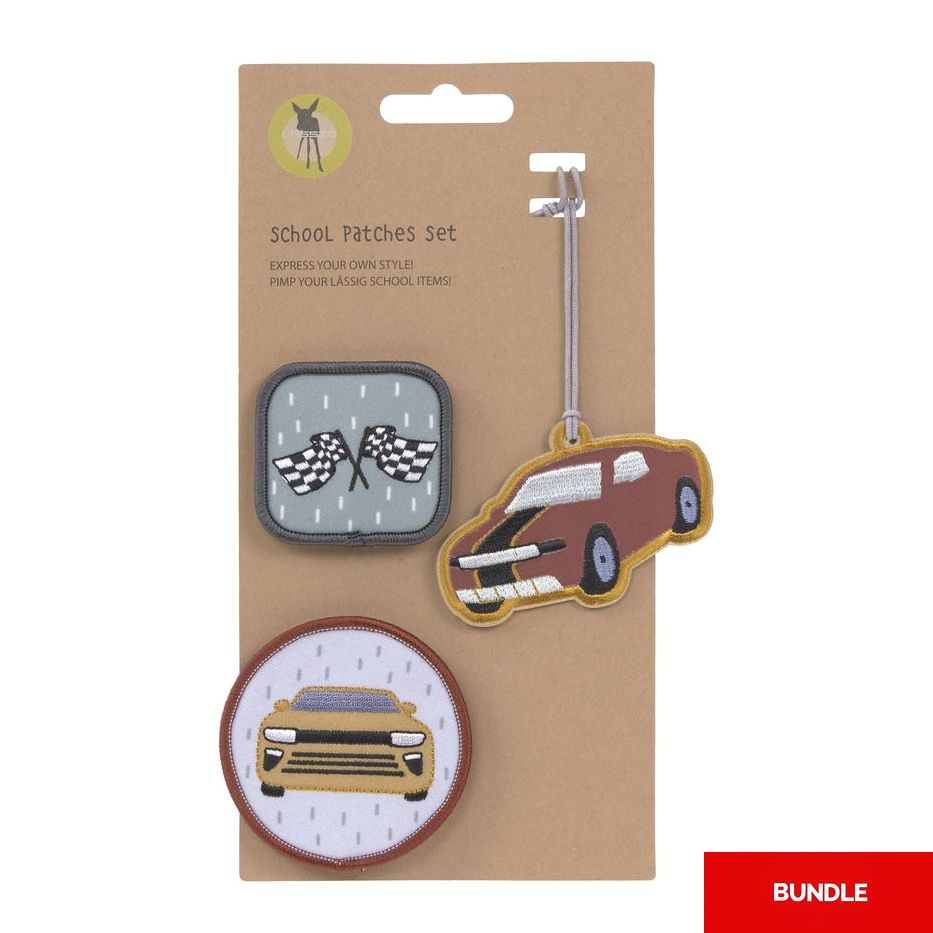 Lassig School Patches Set - Car (Set of 3) (Bundle of 2)