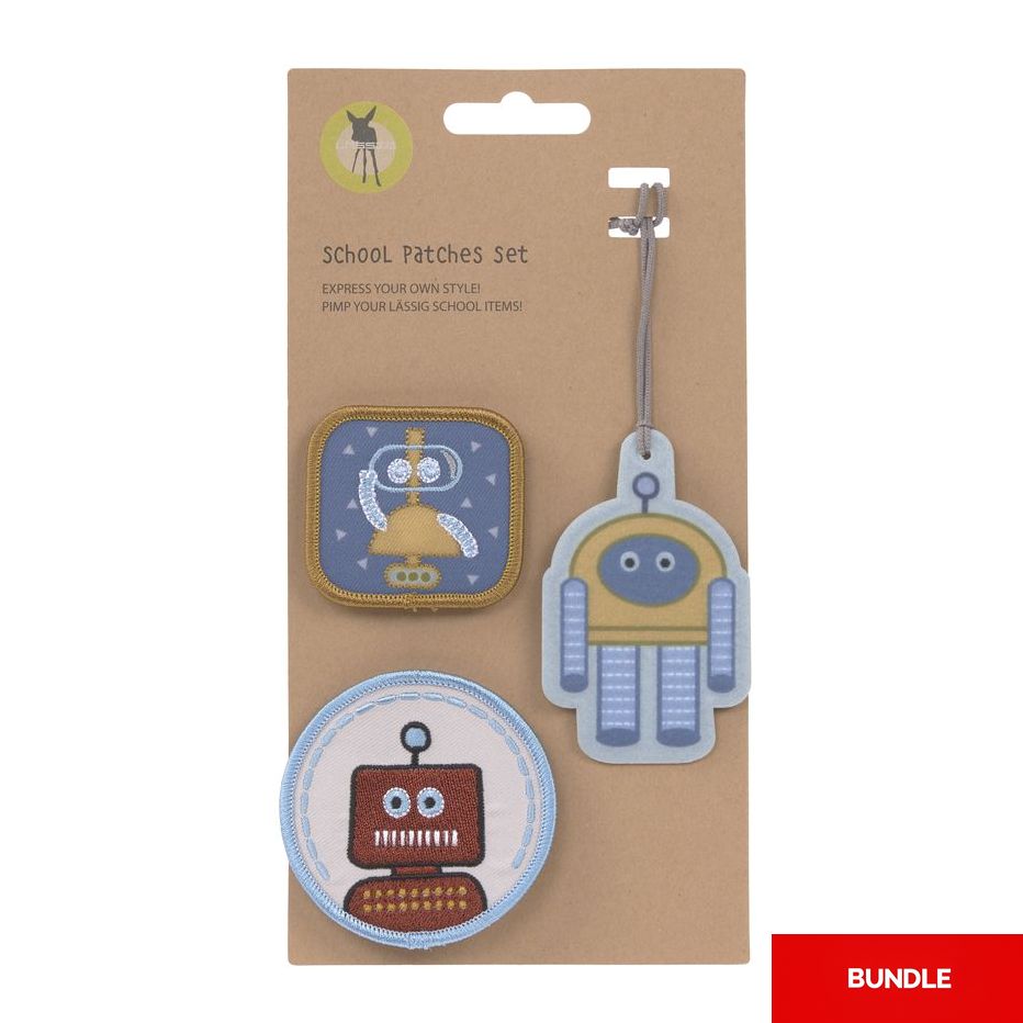 Lassig School Patches Set - Robot (Set of 3) (Bundle of 2)