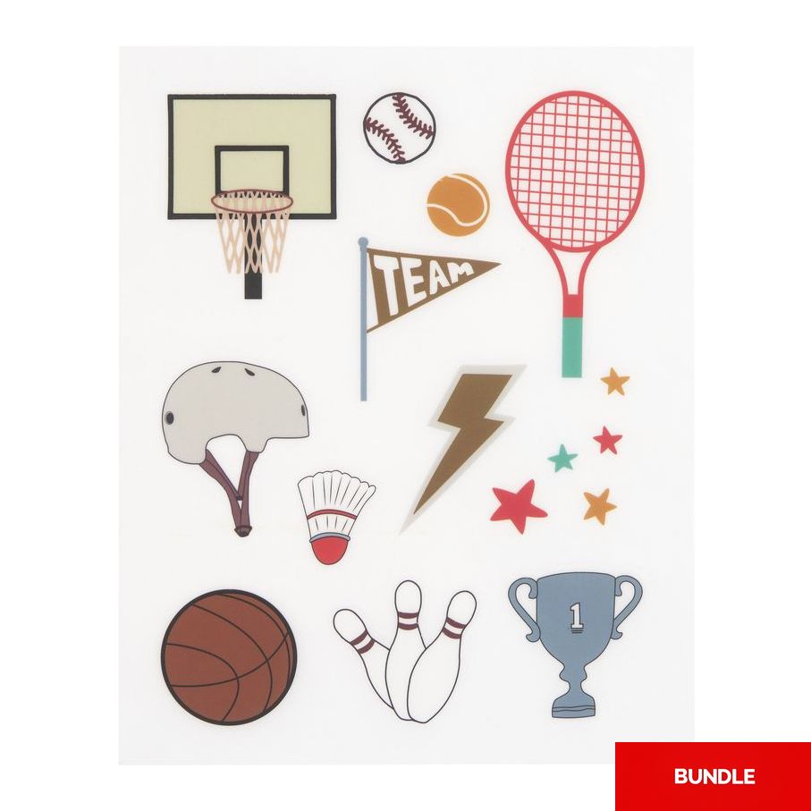 Lassig Stickers Rub On - Sport (Set of 3) (Bundle of 2)