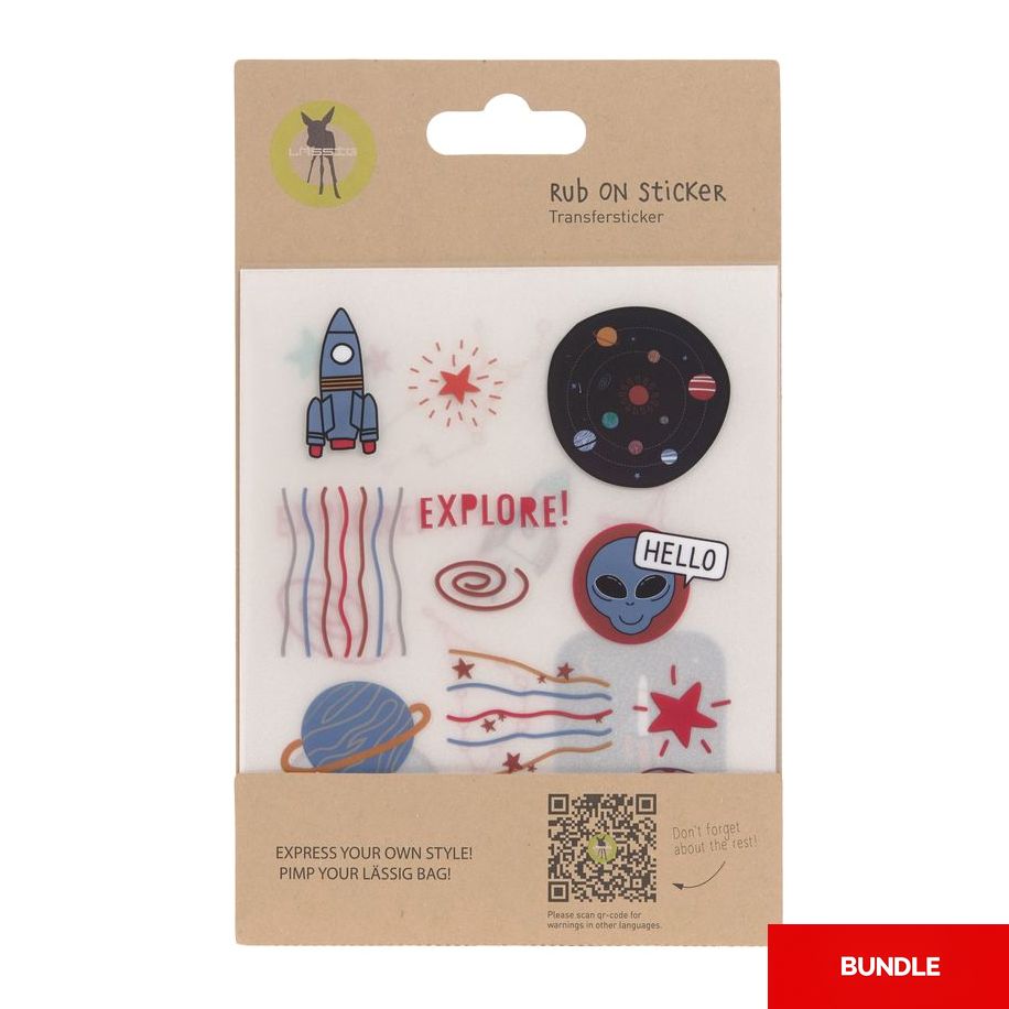 Lassig Stickers Rub On - Space (Set of 3) (Bundle of 2)