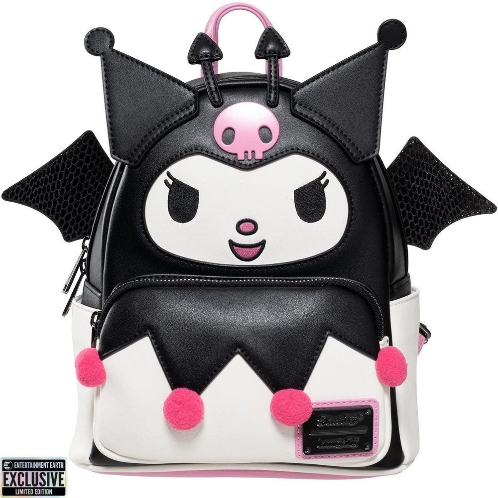Loungefly Leather Sanrio Kuromi Cosplay Moving Wings Mini Backpack