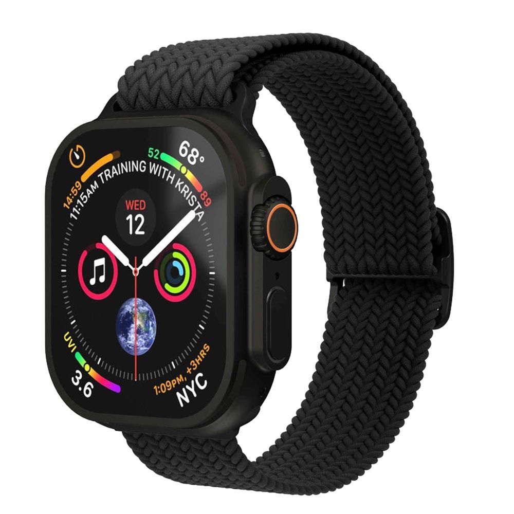 Vonmahlen Woven Loop For Apple Watch 44/45/46/49mm- One Size - All Black