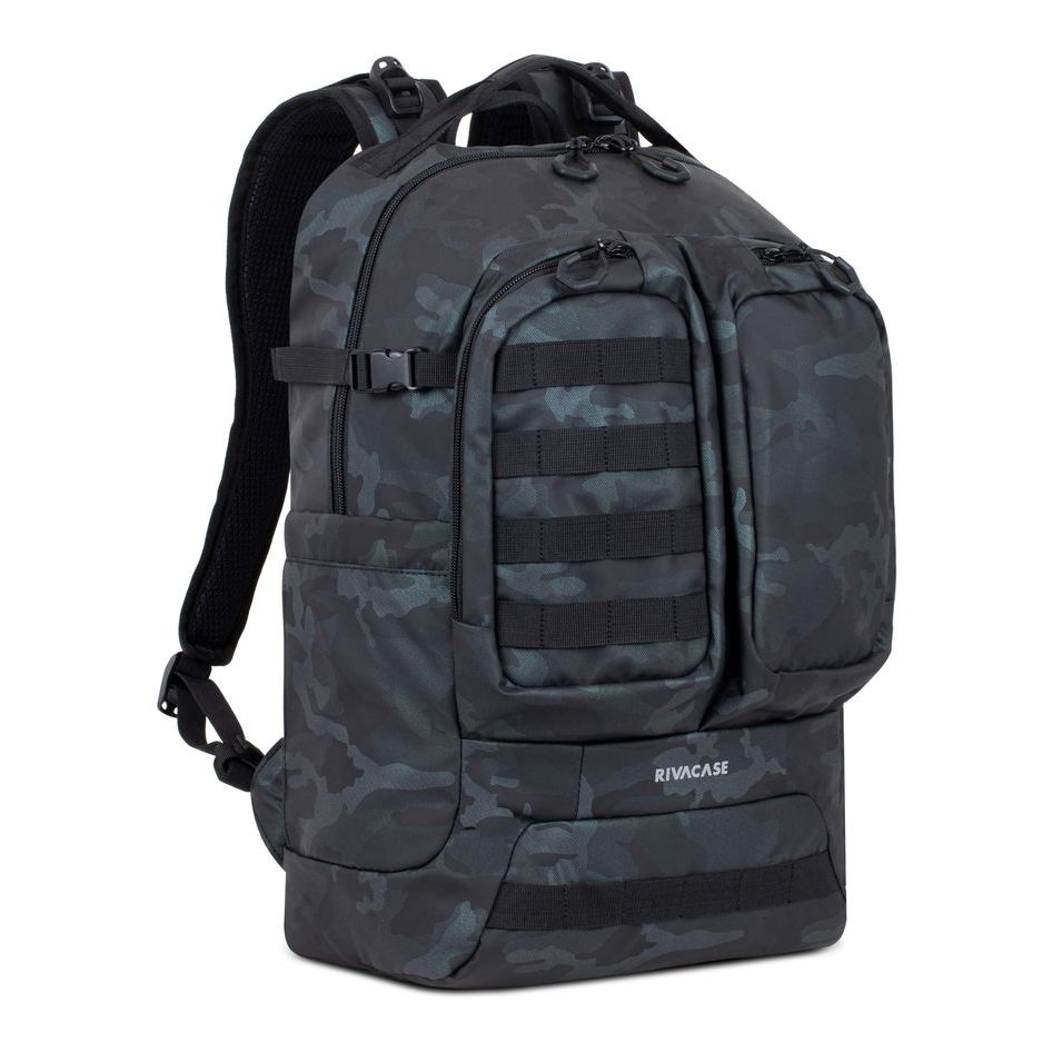 Rivacase 7661 Sherwood-Eco 32L Rucksack Backpack With 17.3-Inch Laptop Compartment- Navy Camo