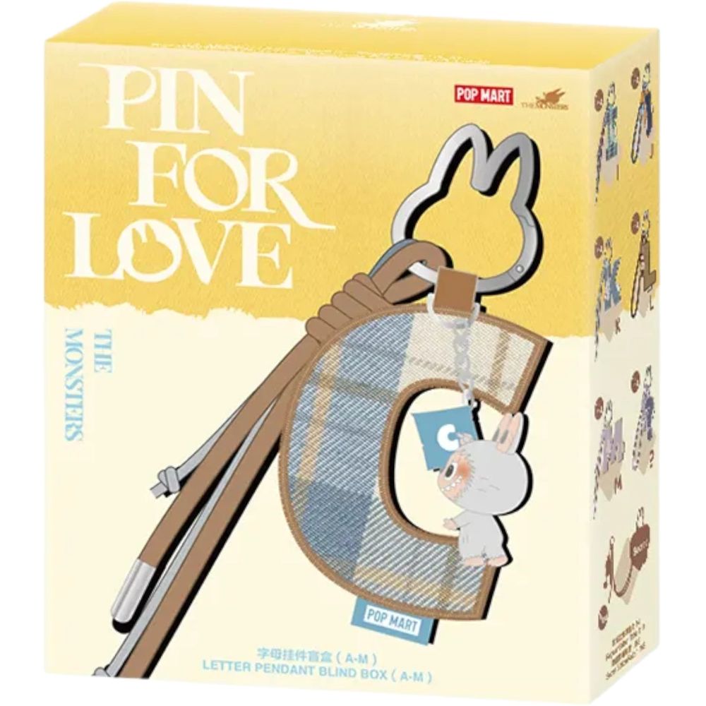 Labubu Pin For Love Letter Pendant A-M (Assortment - Includes 1)