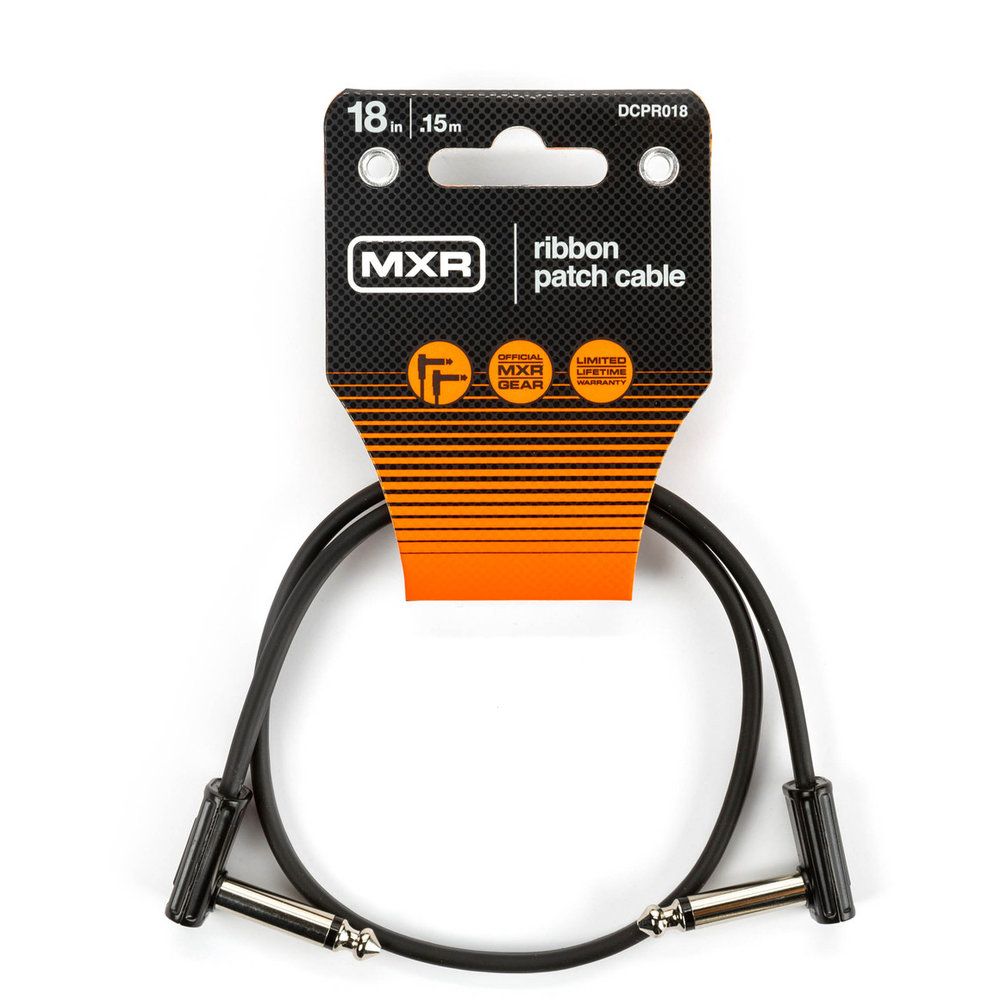 Jim Dunlop DCPR018 Right Angle To Right Angle Ribbon Pedalboard Patch Cable - 18 Inch