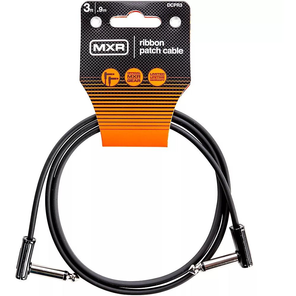 Jim Dunlop DCPR3 Right Angle To Right Angle Ribbon Pedalboard Patch Cable - 3 Inch
