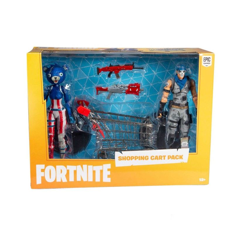 Mcfarlane Fortnite Shopping Cart Bundle With 7 Inch Inch Premium Warpaint And Fireworks Team Leader