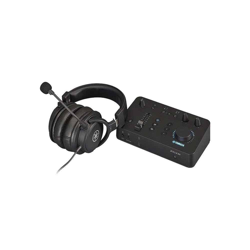 Yamaha USB Audio Interface Gaming Streaming Pack (Mixer & Headset) - Black