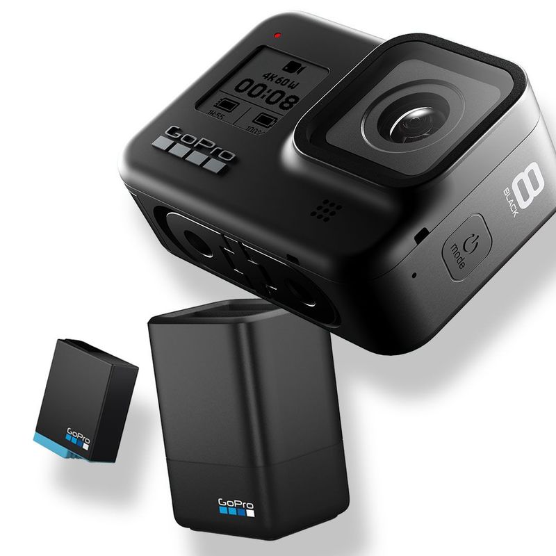 GoPro HERO8 Action Camera Black + Dual Battery Charger (Bundle)