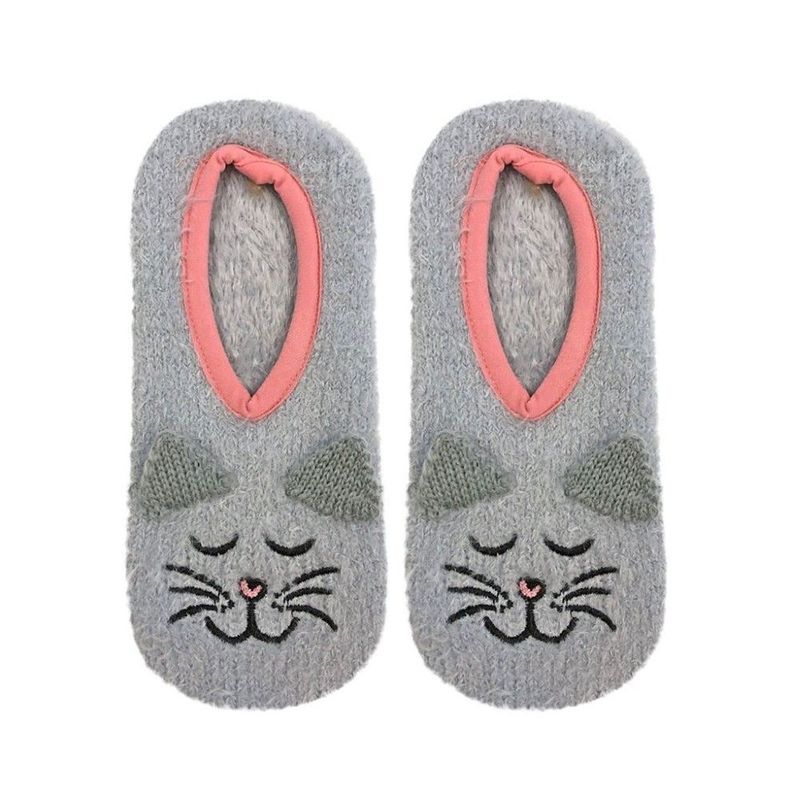 Living Royal Fuzzy Cat Slipper Unisex Socks Os