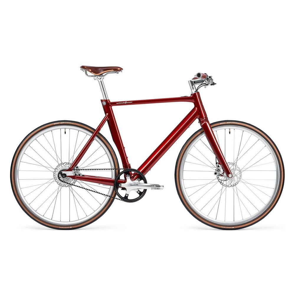 Schindelhauer Men's E-Bike Arthur 1-Speed 53 Mahle X35 Garnet Red 28
