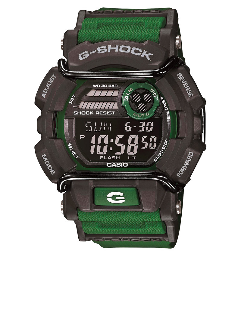ساعة جي شوك Gd4003D الرقمية المقاومة الماء حتى عمق 200 متر خضراء اللون