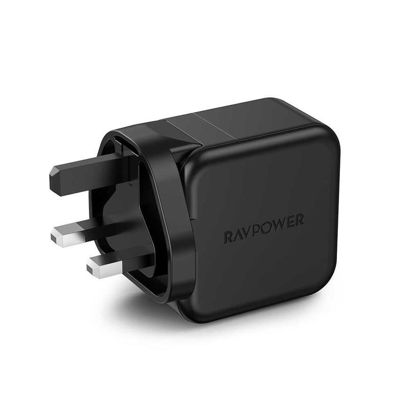 Ravpower 2 Port Pd Pioneer Wall Charger 18W Uk Black