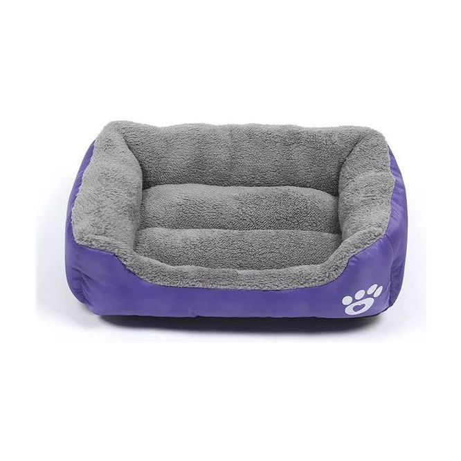 Nutrapet Grizzly Square Dog Bed Purple Large - 66 x 50 cm