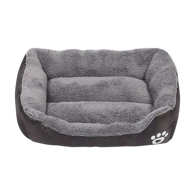 Nutrapet Grizzly Square Dog Bed Black Extra Large - 80 x 60 cm