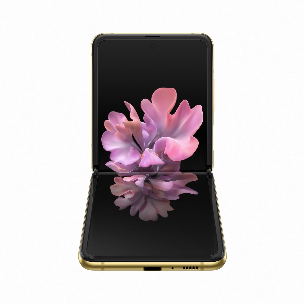 Samsung Galaxy Z Flip Smartphone Gold 256GB/8GB/6.7 Inch FHD+/12MP+10MP/3300mAh/Single + eSIM