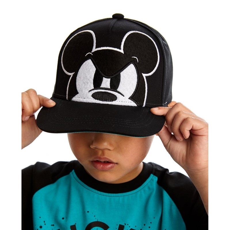 قبعة تحمل صورة ميكي ماوس للأطفال بلون أسود