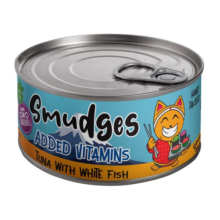 Smudges Adult Cat Tuna with White Fish in Gravy 80g
