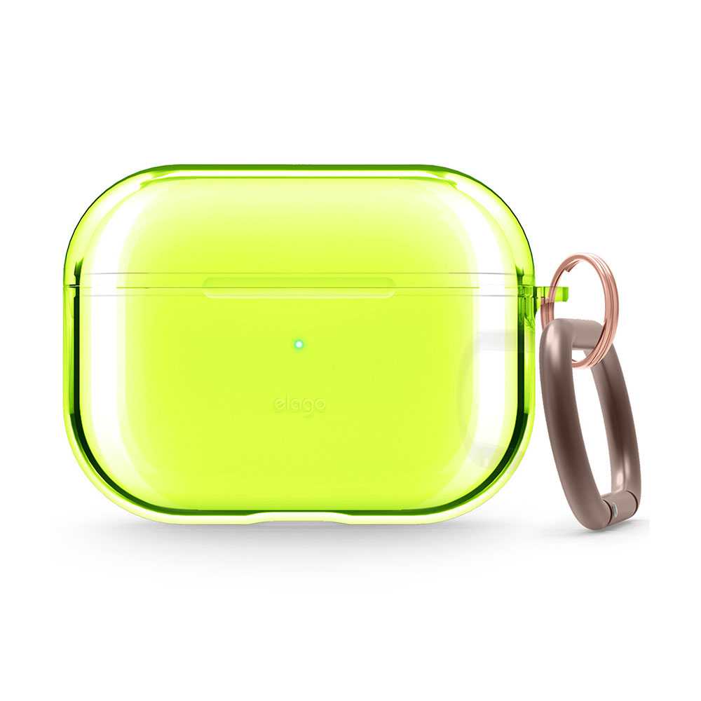 Elago Clear Hang Case Neon Yellow for AirPods Pro