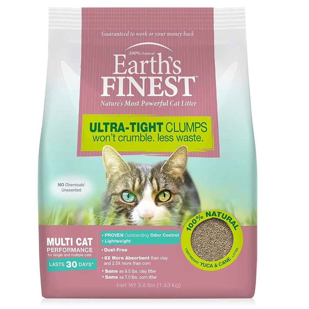 Four Paws Earth's Finest Cat Litter - Premium Clumping - Lightweight - Absorbent Formula 3.6 Pounds
