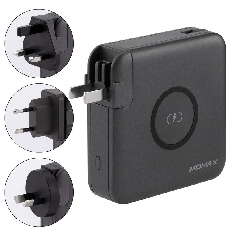 Momax Q. Power Plug Wireless Portable PD Charger MFi Black