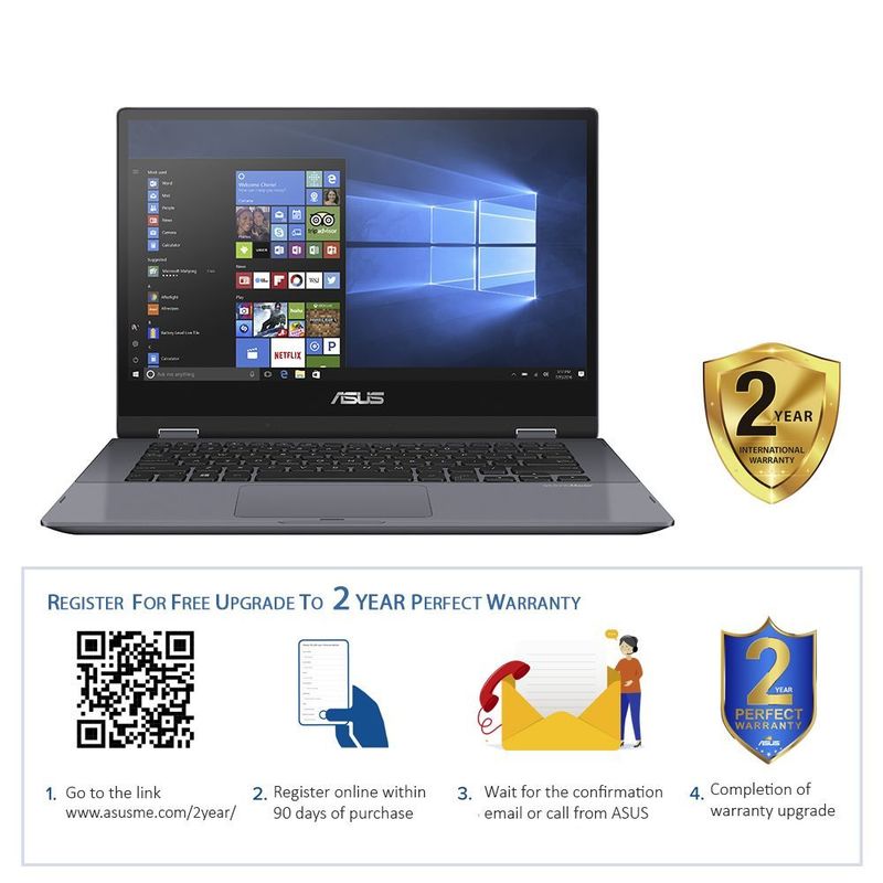 ASUS VivoBook Flip TP412FA-EC357T Laptop i5-1021OU/8GB/256GB SSD/UHD Graphics Shared/14 FHD/60Hz/Windows 10 Home/Grey