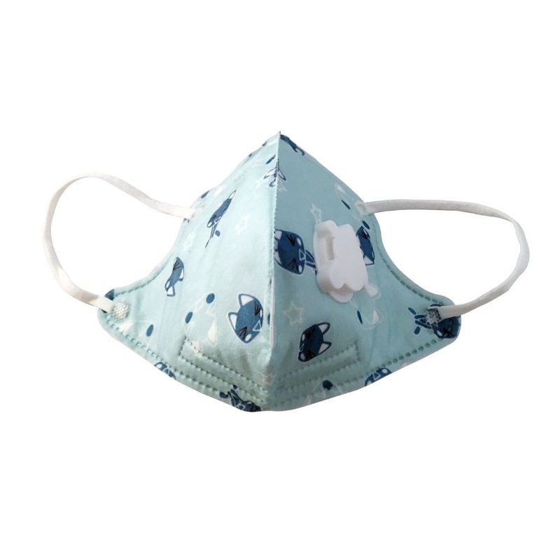 Kids Cotton Cloth Mask Blue (With Activated Carbon Filter)