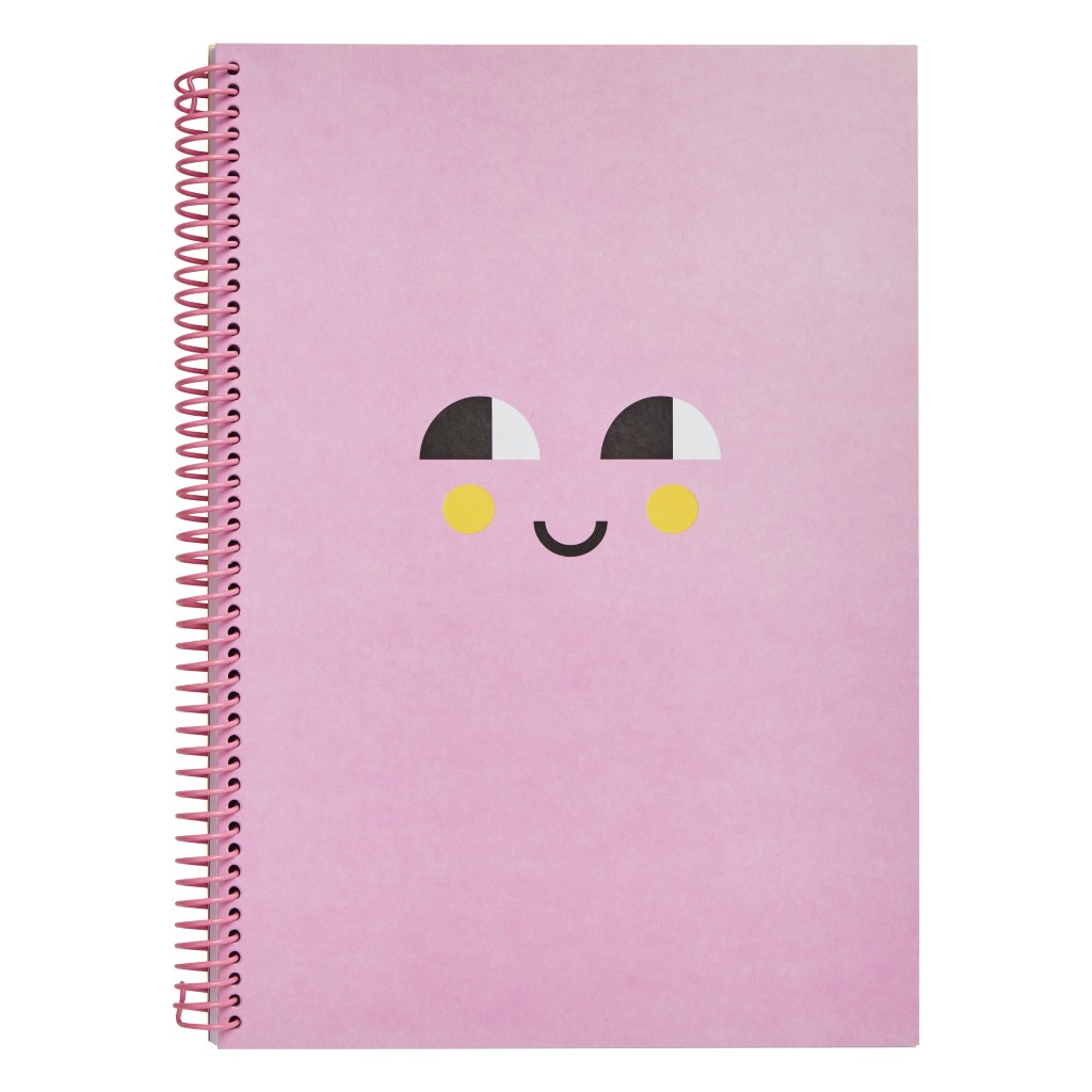 Kikki.K A4 Everyday Spiral Notebook Smile Musk Pink