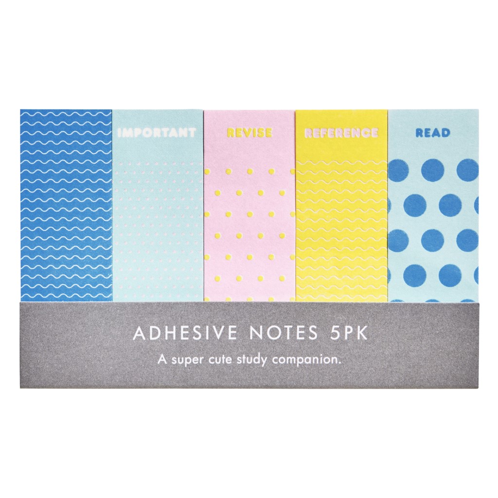 Kikki.K Adhesive Notes 5Pk Smile Multi