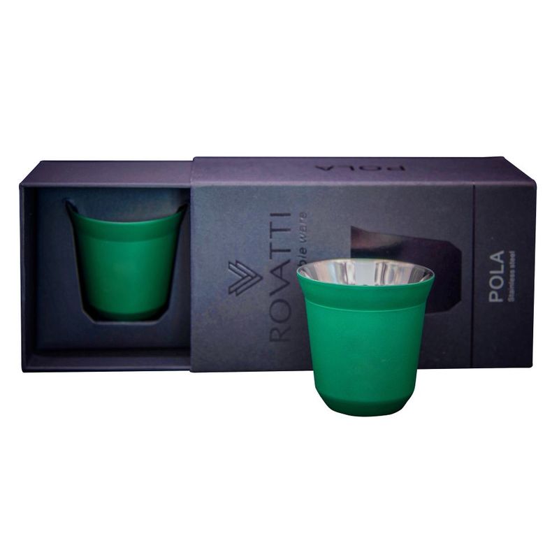 Rovatti Pola Stainless Steel Cup Green 85ml Rovatti Pola Stainless Steel Cup Green 85ml