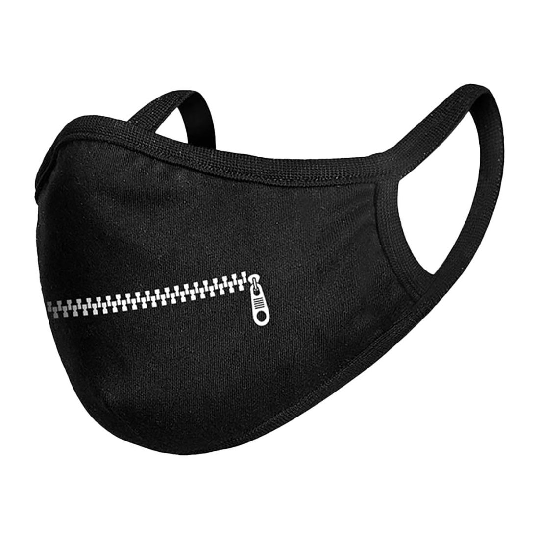 Mister Tee Youth Zipper Face Mask - Black