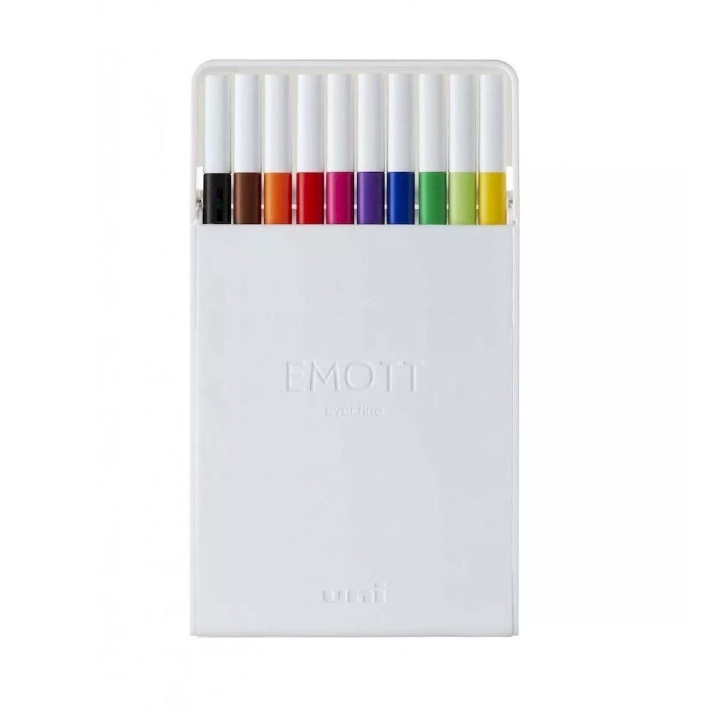 Uni Emott Ever Fine No.01 Pens (Set of 10)
