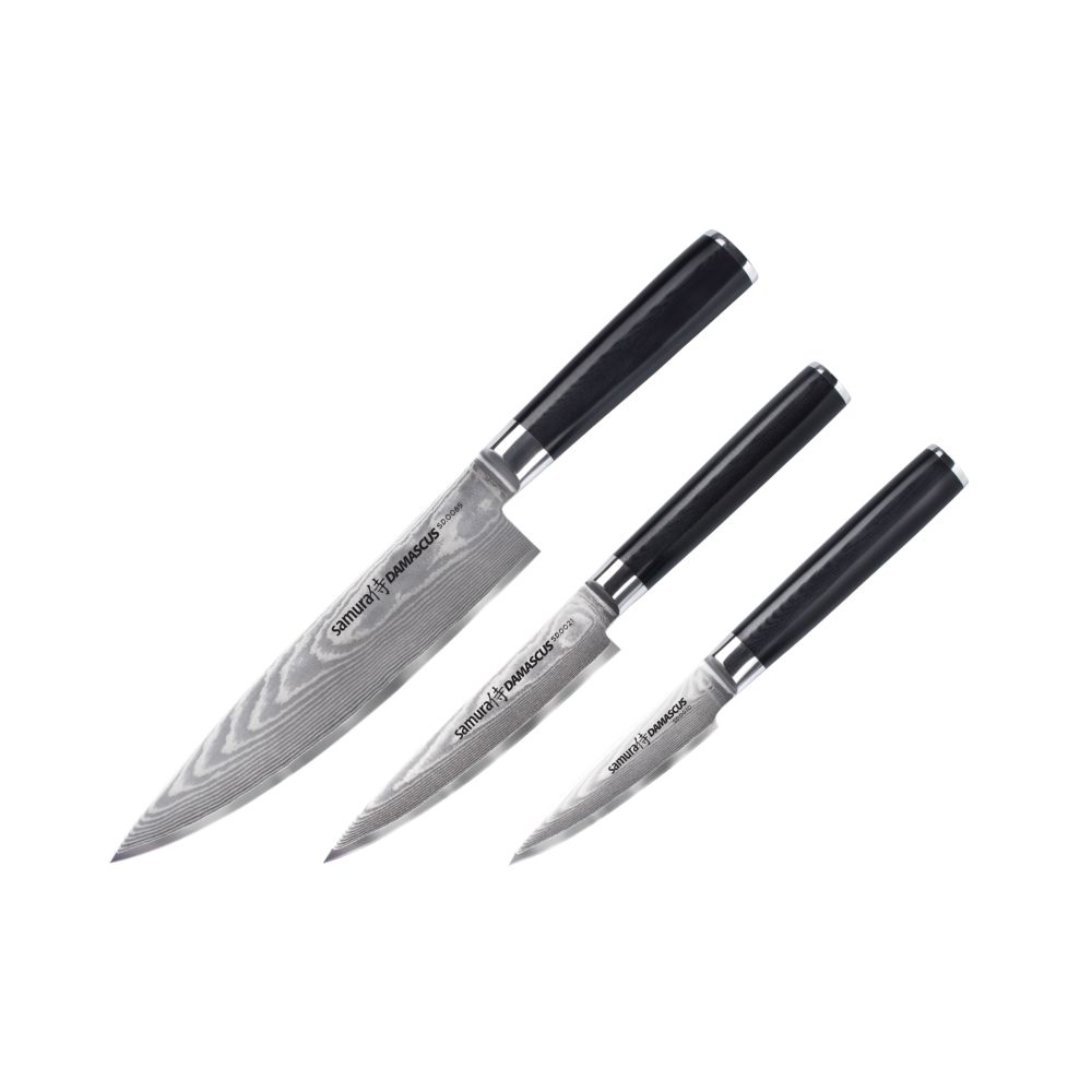 Samura Damascus Stainless Steel Kitchen Knives Set (Set of 3)