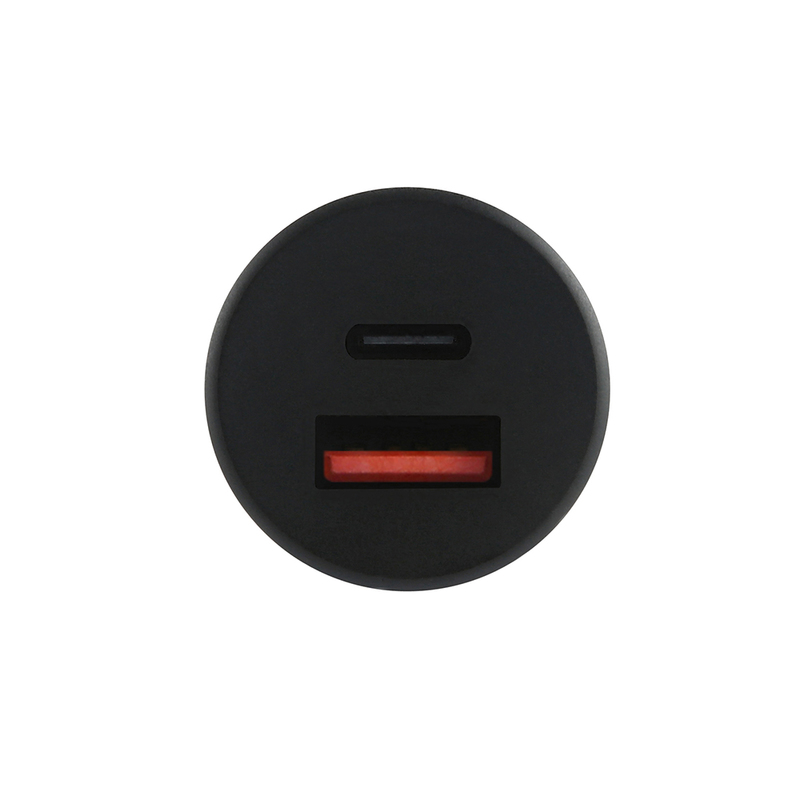 Optiva PPS Car Charger PD + QC4.0 Dual USB Port Black