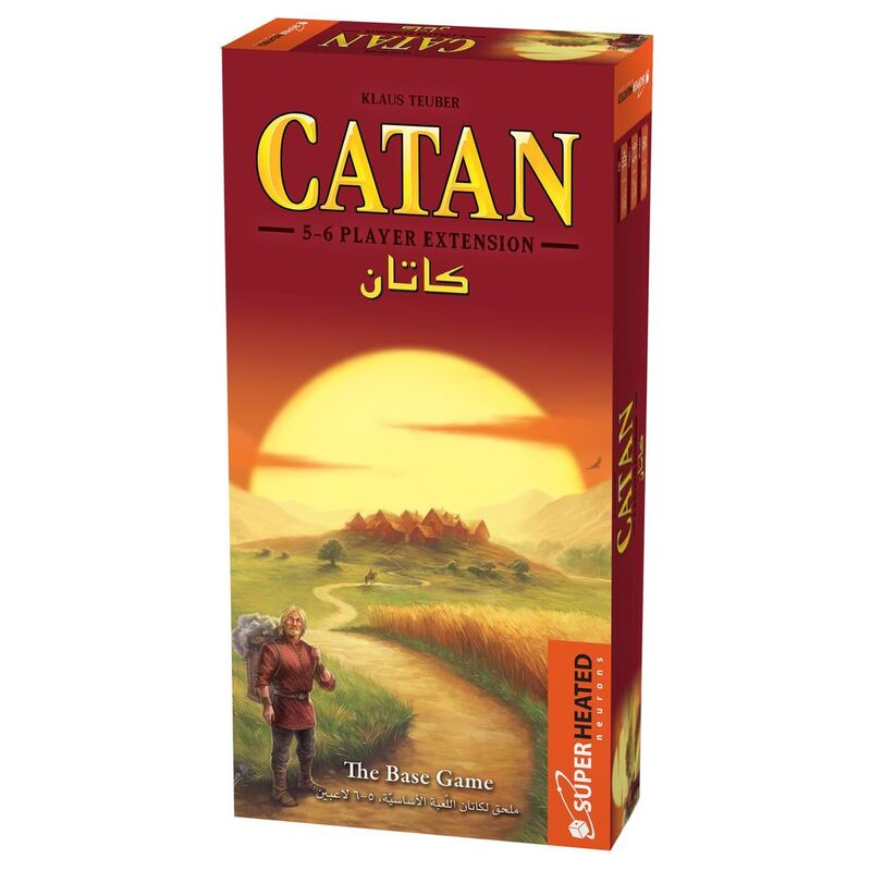 لعبة كاتان بـ 5-6 لاعبين باللغتين العربية والإنجليزية