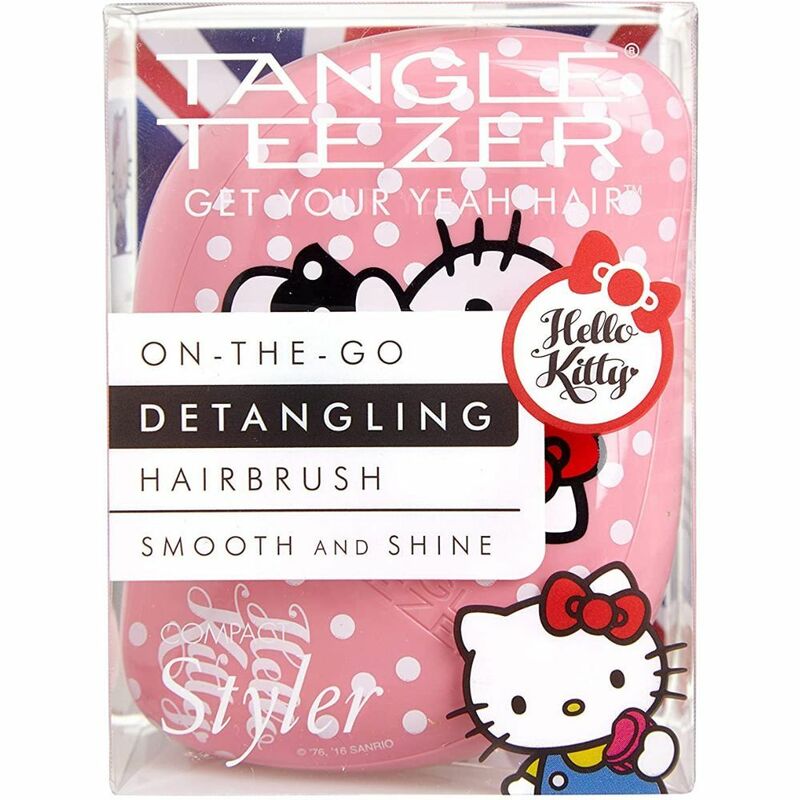 Tangle Teezer Compact Styler Hair Brush - Hello Kitty Pink/White