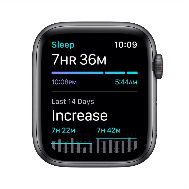 Apple Watch Nike SE GPS + Cellular 44mm Space Gray Aluminiuum Case with Anthracite/Black Nike Sport Band Regular