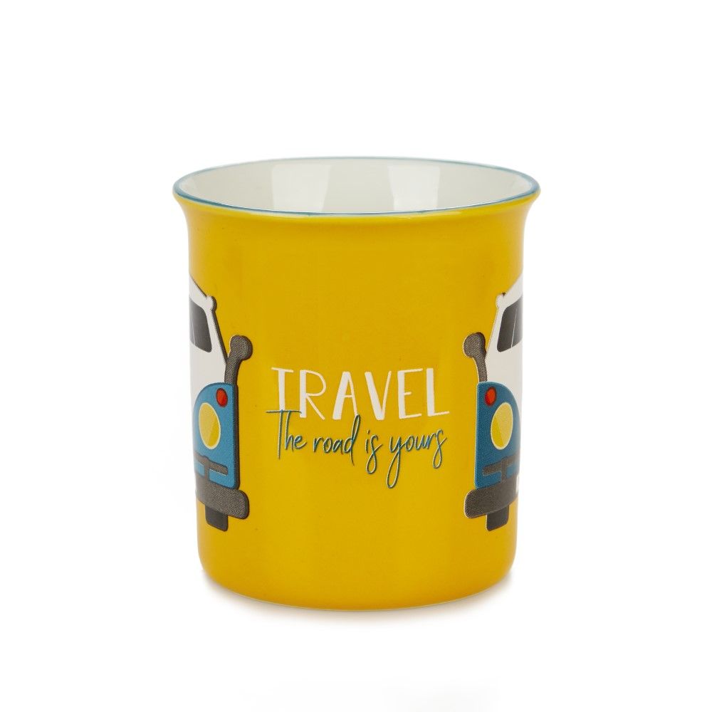 Balvi Travel Yellow Ceramic Mug 312ml